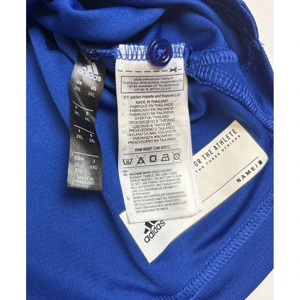 Adidas Short Sleeve Royal Blue Climalite T-shirt Mens Size‎ 2XL